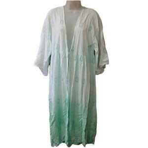 Ombre Eyelet Cover Up Mermaid Fairy Cottagecore L XL